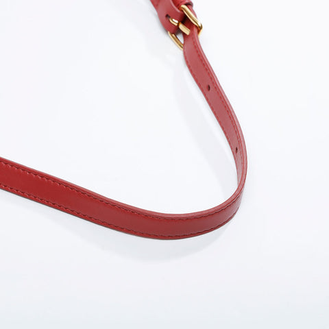 CELINE Leather Cuir Triomphe Shoulder Bag Red WS20902