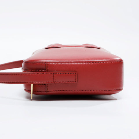 CELINE Leather Cuir Triomphe Shoulder Bag Red WS20902