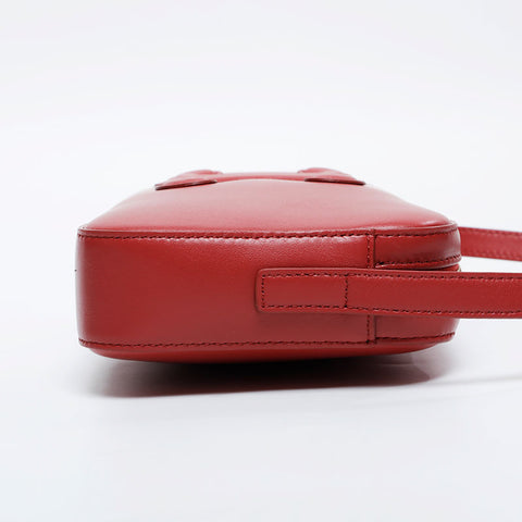 CELINE Leather Cuir Triomphe Shoulder Bag Red WS20902