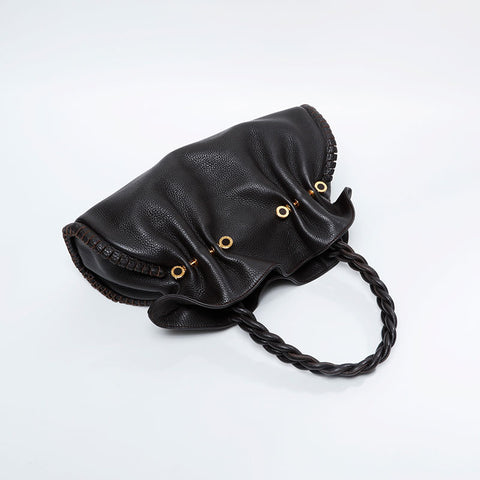BVLGARI Leather Twist B.zero1 Handbag black WS20904