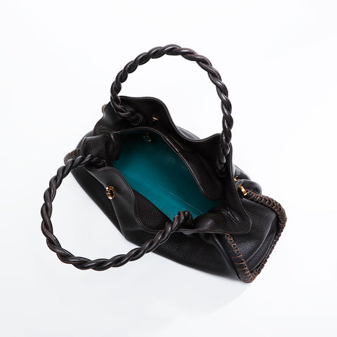 BVLGARI Leather Twist B.zero1 Handbag black WS20904