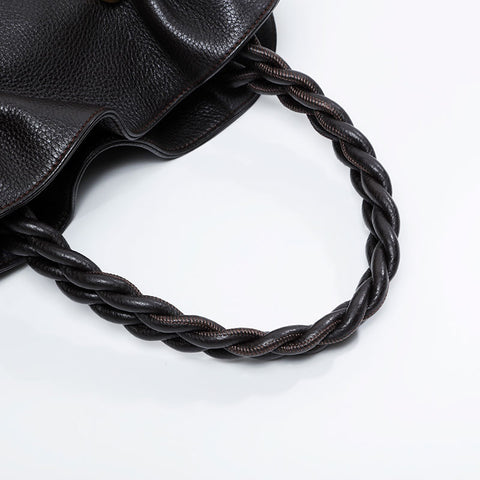 BVLGARI Leather Twist B.zero1 Handbag black WS20904