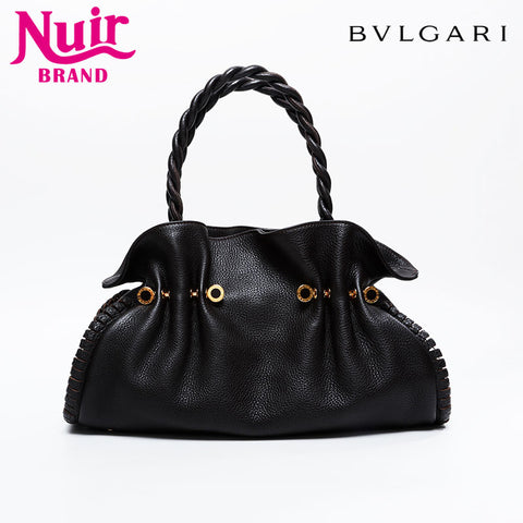 BVLGARI Leather Twist B.zero1 Handbag black WS20904