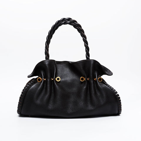 BVLGARI Leather Twist B.zero1 Handbag black WS20904