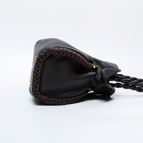 BVLGARI Leather Twist B.zero1 Handbag black WS20904