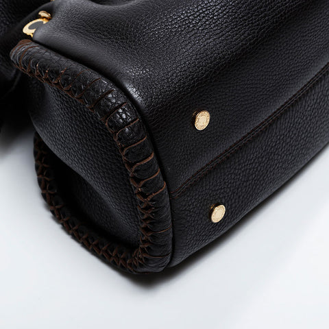 BVLGARI Leather Twist B.zero1 Handbag black WS20904