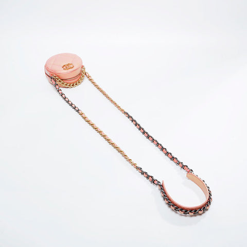 CHANEL 30th 2020-2021 CHANEL 19th Round Shoulder Bag pink WS20905