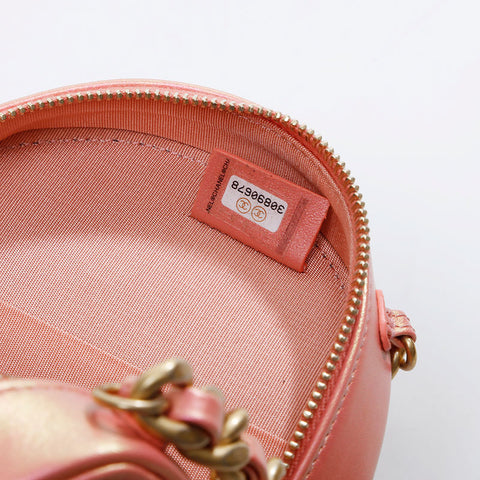 CHANEL 30th 2020-2021 CHANEL 19th Round Shoulder Bag pink WS20905