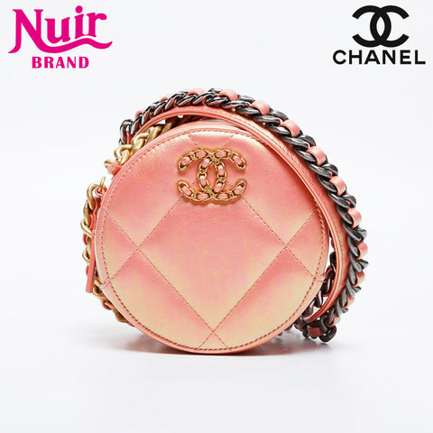 CHANEL 30th 2020-2021 CHANEL 19th Round Shoulder Bag pink WS20905