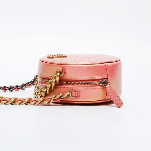 CHANEL 30th 2020-2021 CHANEL 19th Round Shoulder Bag pink WS20905