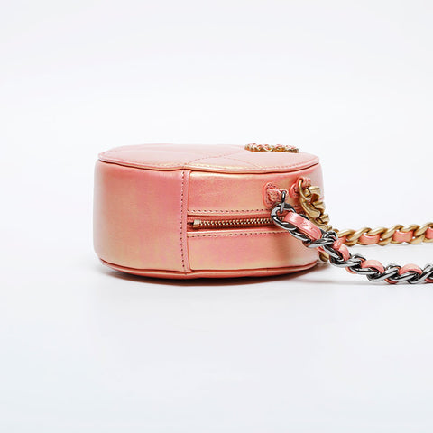 CHANEL 30th 2020-2021 CHANEL 19th Round Shoulder Bag pink WS20905