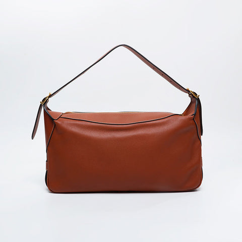 CELINE Leather Romy Shoulder Bag Brown WS20906