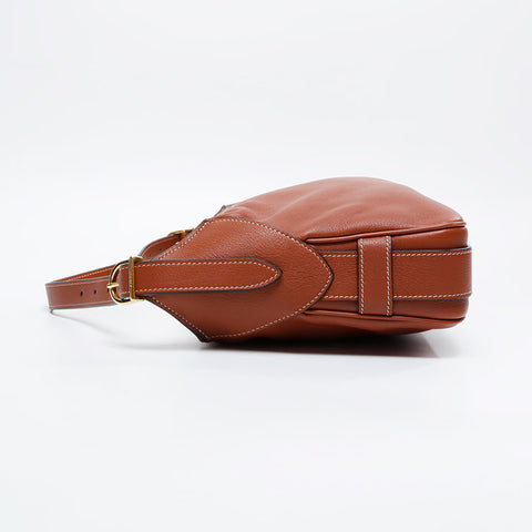CELINE Leather Romy Shoulder Bag Brown WS20906