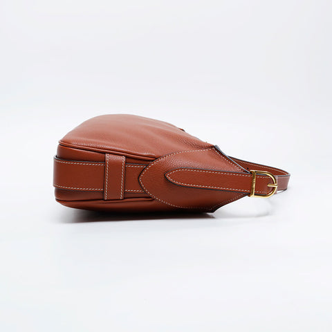CELINE Leather Romy Shoulder Bag Brown WS20906