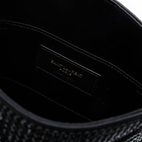 YVES SAINT LAURENT Le 5 A 7 Soft Baby Crystal Handbag black WS20907