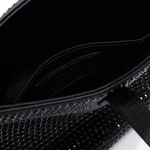 YVES SAINT LAURENT Le 5 A 7 Soft Baby Crystal Handbag black WS20907