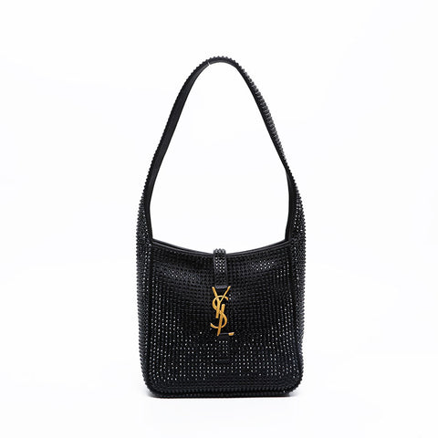 YVES SAINT LAURENT Le 5 A 7 Soft Baby Crystal Handbag black WS20907