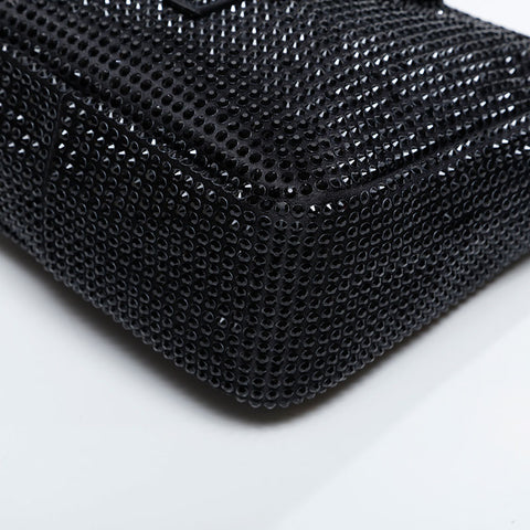 YVES SAINT LAURENT Le 5 A 7 Soft Baby Crystal Handbag black WS20907