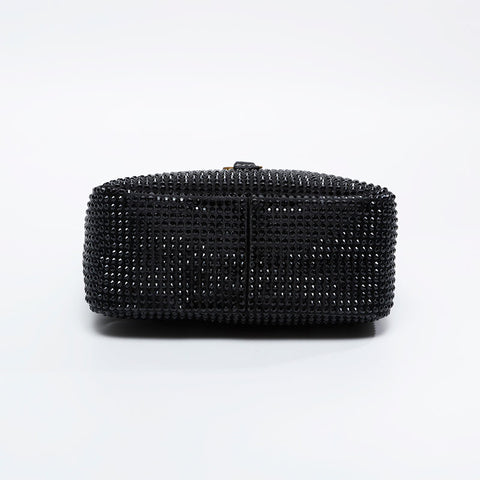 YVES SAINT LAURENT Le 5 A 7 Soft Baby Crystal Handbag black WS20907