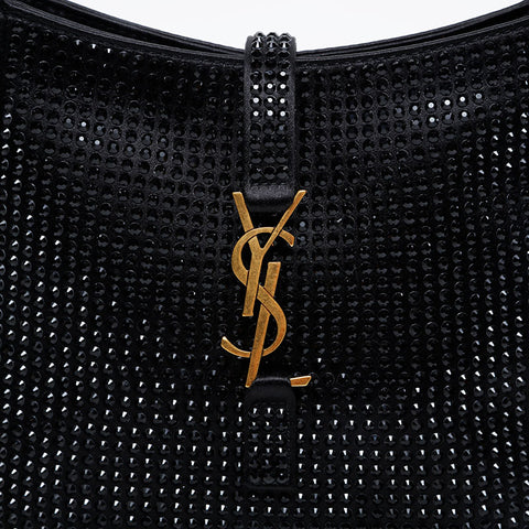 YVES SAINT LAURENT Le 5 A 7 Soft Baby Crystal Handbag black WS20907