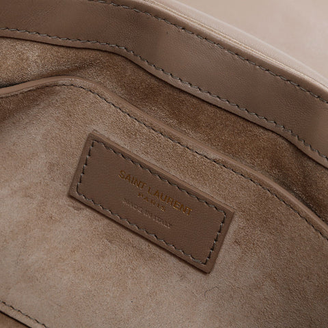 YVES SAINT LAURENT Satin Le 57 quilting Shoulder Bag gold WS20908