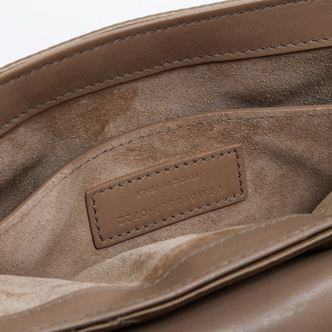 YVES SAINT LAURENT Satin Le 57 quilting Shoulder Bag gold WS20908