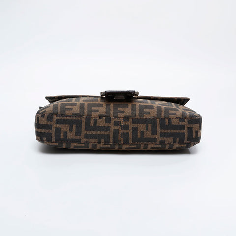 FENDI Zucca Canvas Mamma Bucket Shoulder Bag Brown WS20909
