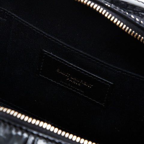 YVES SAINT LAURENT Vicky patent leather camera bag Shoulder Bag black WS20911