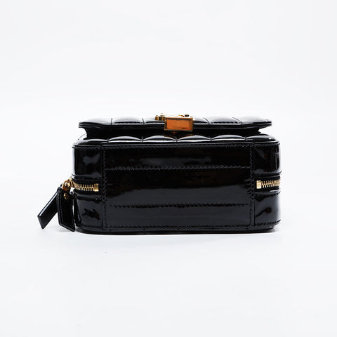 YVES SAINT LAURENT Vicky patent leather camera bag Shoulder Bag black WS20911