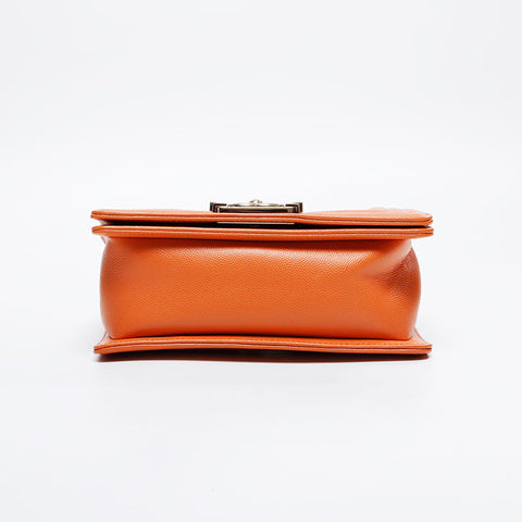 CHANEL Mini Caviar Boy Chanel Shoulder Bag Orange WS20913