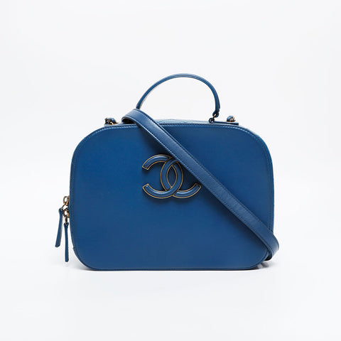 CHANEL 第 23 系列 2016-2017 皮革 2way Vanity 顶部提手单肩包 蓝色 WS20914