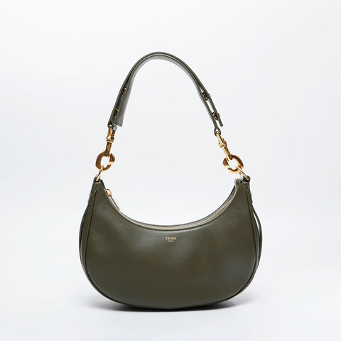 CELINE Leather Ava Hobo Shoulder Bag green WS20915