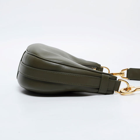CELINE Leather Ava Hobo Shoulder Bag green WS20915