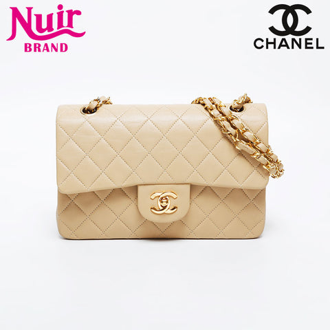 CHANEL No. 1 Double flap 25 Matelasse Lambskin Shoulder Bag beige WS20919