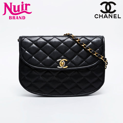 CHANEL 0 series Paris limited round Shoulder Bag black WS20920