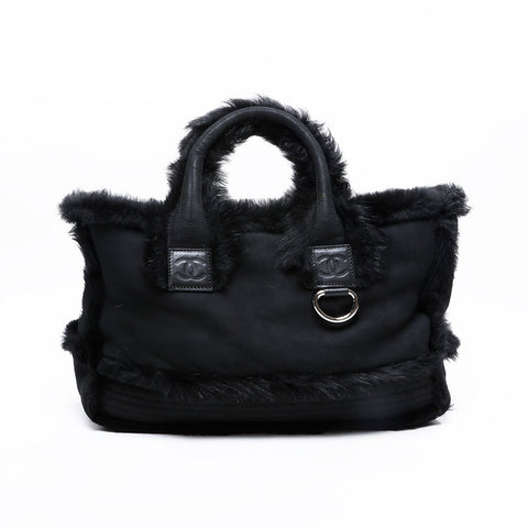 CHANEL Sports Line 11th Series Mouton Tote Bag black WS20921