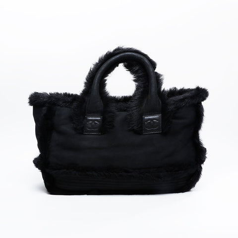 CHANEL Sports Line 11th Series Mouton Tote Bag black WS20921