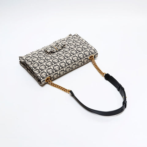 Salvatore Ferragamo Viva Bow Gancini Shoulder Bag beige WS20926