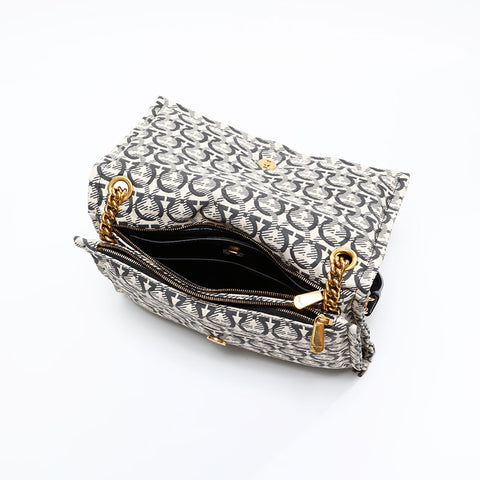 Salvatore Ferragamo Viva Bow Gancini Shoulder Bag beige WS20926