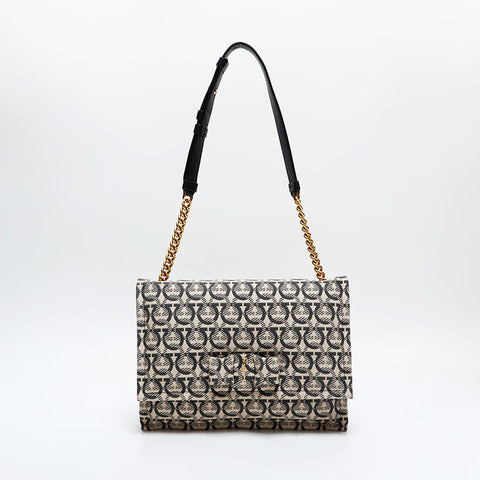 Salvatore Ferragamo Viva Bow Gancini Shoulder Bag beige WS20926