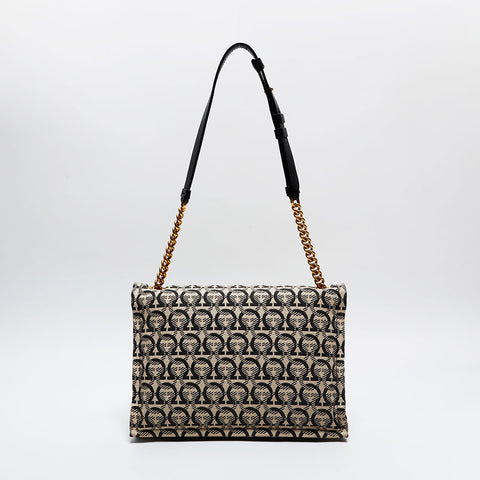 Salvatore Ferragamo Viva Bow Gancini Shoulder Bag beige WS20926