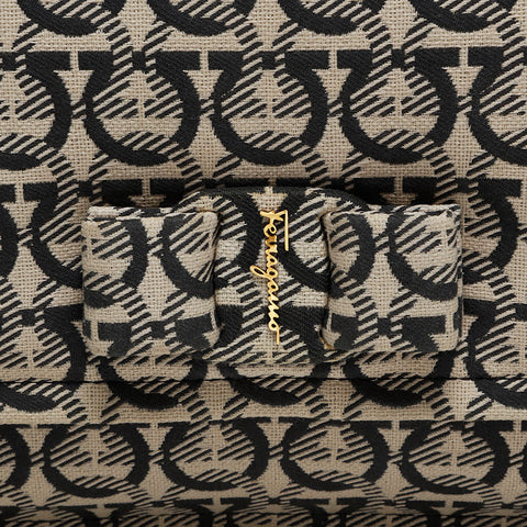 Salvatore Ferragamo Viva Bow Gancini Shoulder Bag beige WS20926