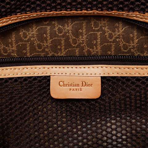 Christian Dior Trotter pouch canvas Handbag beige WS20927