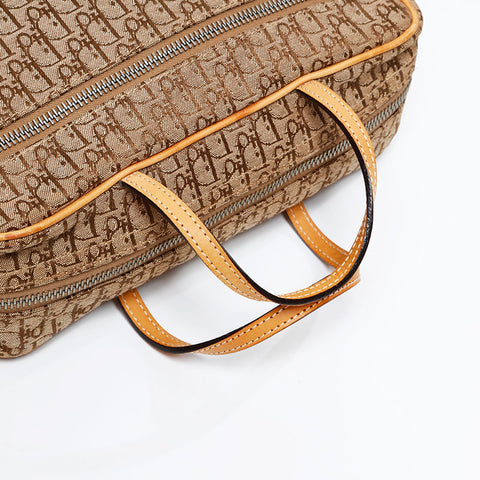 Christian Dior Trotter pouch canvas Handbag beige WS20927