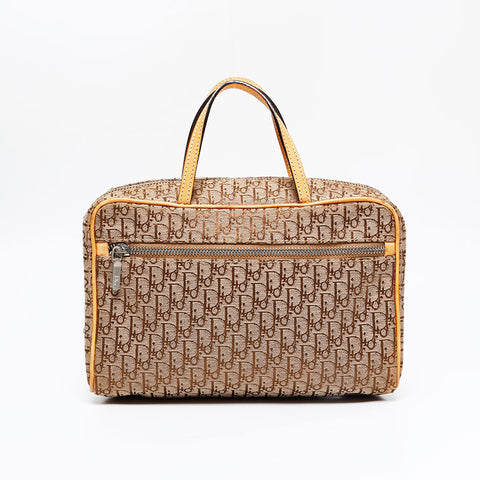 Christian Dior Trotter pouch canvas Handbag beige WS20927