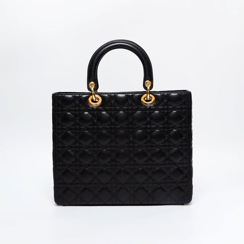 Christian Dior Lady Dior 2way Large Handbag black WS20928