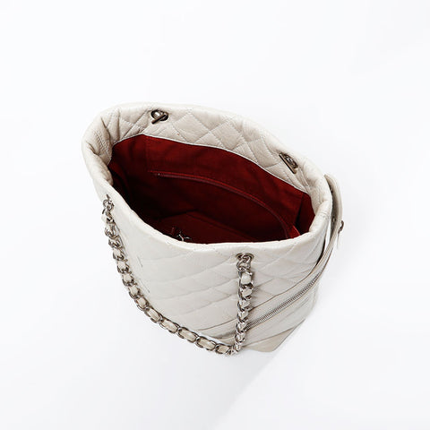 CHANEL Cambon Line SVMetal No.11 手提包 米色 WS20930