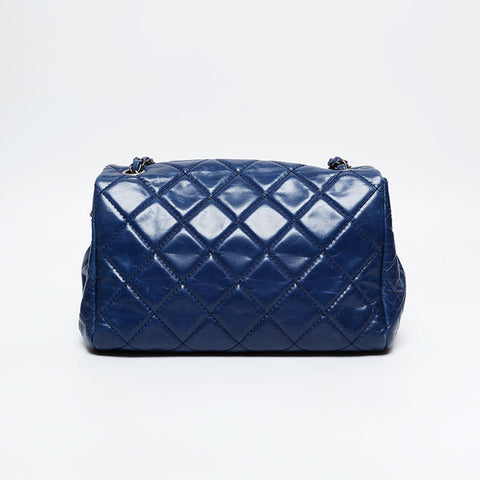 CHANEL Calfskin Matelasse 20s Shoulder Bag Navy WS20931