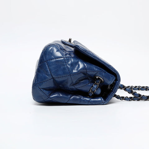 CHANEL Calfskin Matelasse 20s Shoulder Bag Navy WS20931