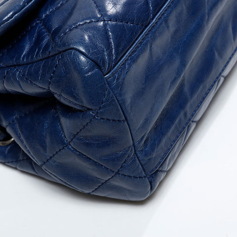 CHANEL Calfskin Matelasse 20s Shoulder Bag Navy WS20931